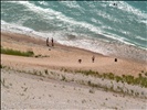 Looking down the dune